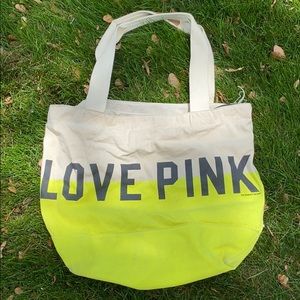 VS PINK CANVAS BAG ☆
